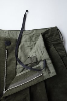 他の写真2: Dulcamara　　　　　　モールスキンシンプル2タックワイドパンツ・モスグリーン