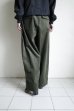 画像10: Dulcamara　　　　　　モールスキンシンプル2タックワイドパンツ・モスグリーン