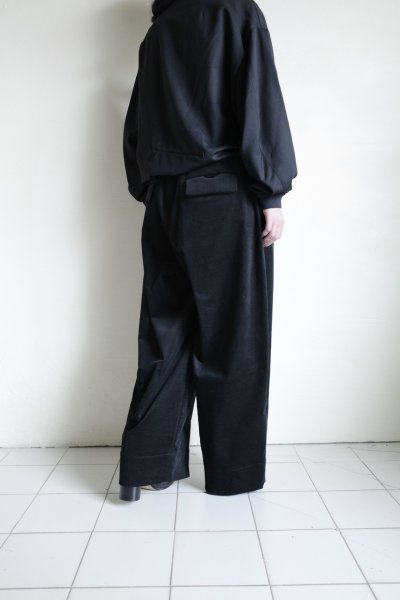 画像14: Dulcamara      モールスキンシンプル2タックワイドパンツ・ブラック