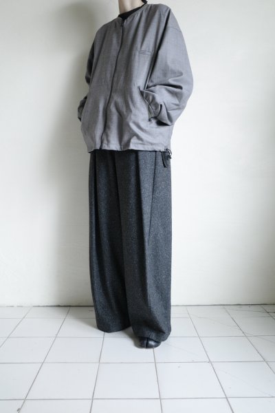 画像7: Dulcamara　　　　　　よそいきバックポケットZipブルゾン・ミックスグレイ