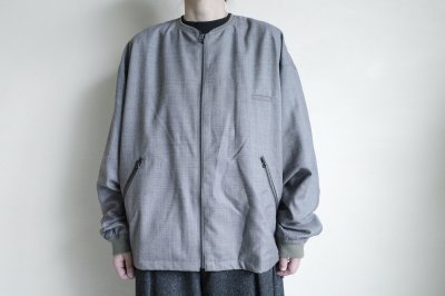 画像3: Dulcamara　　　　　　よそいきバックポケットZipブルゾン・ミックスグレイ