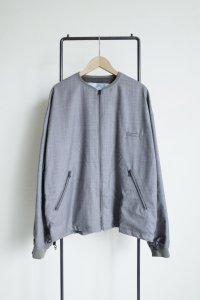 Dulcamara　　　　　　よそいきバックポケットZipブルゾン・ミックスグレイ