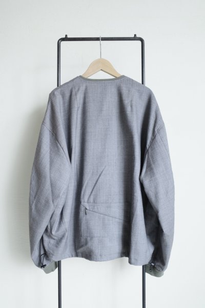 画像2: Dulcamara　　　　　　よそいきバックポケットZipブルゾン・ミックスグレイ