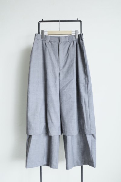 画像1: Dulcamara　　　　　　よそいき2Wayルーズパンツ・ミックスグレイ