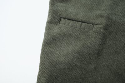 画像7: Dulcamara      モールスキンシンプル2タックワイドパンツ・モスグリーン