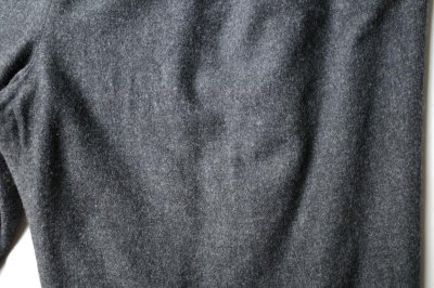 画像3: Dulcamara　　　　　　縮絨ウールタックワイドパンツ・チャコールグレー