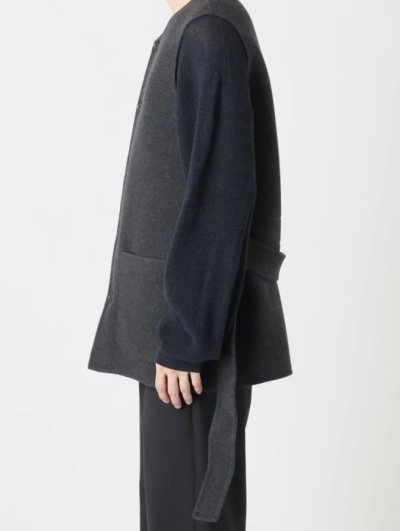 画像5: FOLL       sp160s wool soft rever wardrobe vest・charcoal