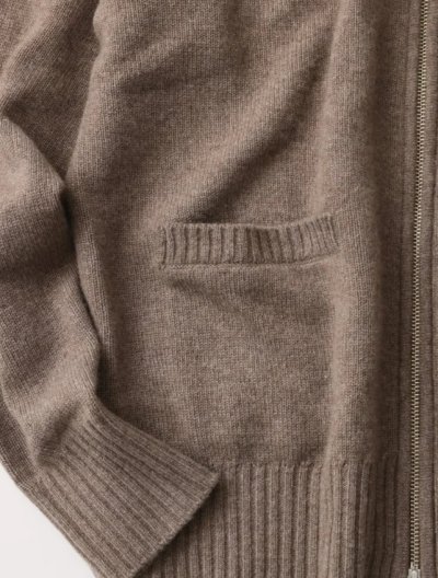 画像3: FOLL       firstclass cashmere drivers knit jacket・undyed brown