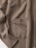 画像3: FOLL       firstclass cashmere drivers knit jacket・undyed brown (3)
