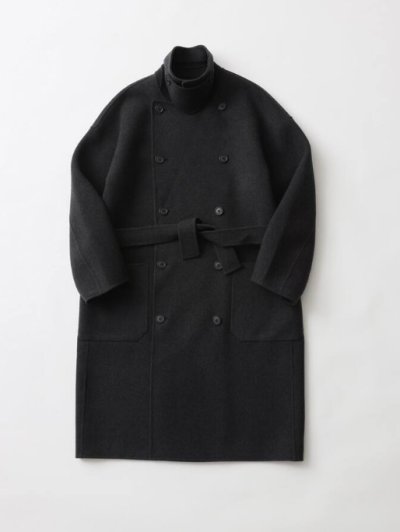 画像2: FOLL       sp160s wool soft rever wardrobe coat・charcoal