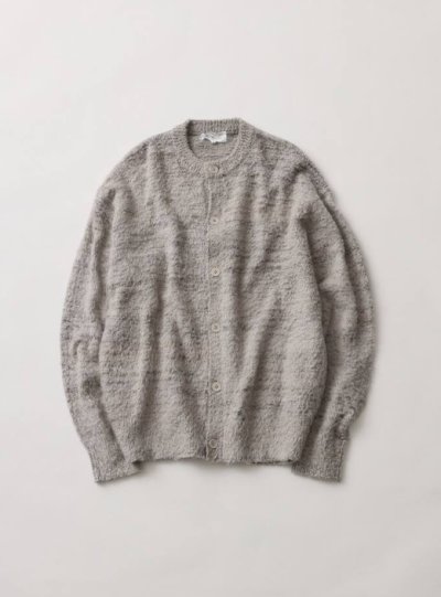 画像1: FOLL       cotton wool chunky cardigan・gray