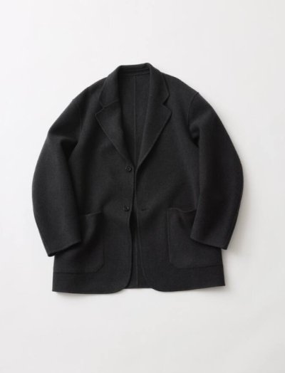 画像1: FOLL       sp160s soft rever wardrobe middle jacket・charcoal
