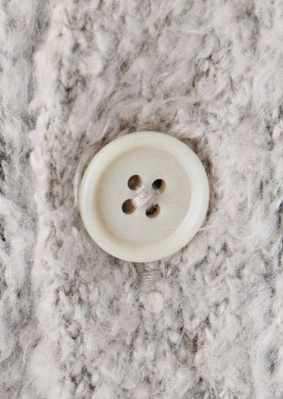 画像2: FOLL       cotton wool chunky cardigan・gray