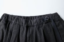 他の写真1: Dulcamara　　　　　　縮絨ウールタックワイドパンツ・ダークブラウン