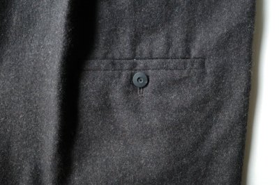 画像6: Dulcamara　　　　　　縮絨ウールタックワイドパンツ・ダークブラウン