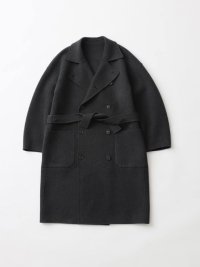 FOLL       sp160s wool soft rever wardrobe coat・charcoal