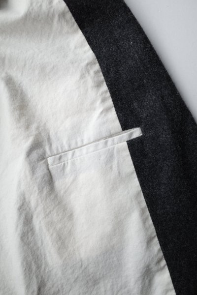 画像8: Dulcamara　　　　　　縮絨ウール2WAYカラージャケット・チャコールグレー