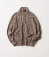 FOLL       firstclass cashmere drivers knit jacket・undyed brown