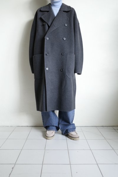 画像13: FOLL       sp160s wool soft rever wardrobe coat・charcoal