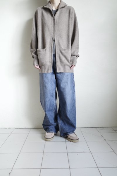 画像18: FOLL       firstclass cashmere drivers knit jacket・undyed brown