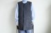 画像11: FOLL       sp160s wool soft rever wardrobe vest・charcoal (11)