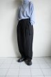 画像12: Dulcamara　　　　　　縮絨ウールタックワイドパンツ・ダークブラウン (12)