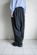 画像10: Dulcamara　　　　　　縮絨ウールタックワイドパンツ・チャコールグレー (10)