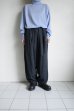 画像11: Dulcamara　　　　　　縮絨ウールタックワイドパンツ・チャコールグレー (11)