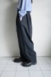 画像9: Dulcamara　　　　　　縮絨ウールタックワイドパンツ・チャコールグレー (9)