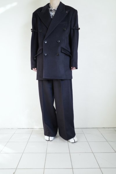 画像13: SUÉSADA       Cashmerewool 2tuck slacks ・navy