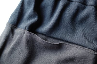 画像16: IFMEH       Bicolor curve pants・ gray × (bicolor) navy