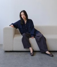 IFMEH       Bicolor curve pants・ gray × (bicolor) navy