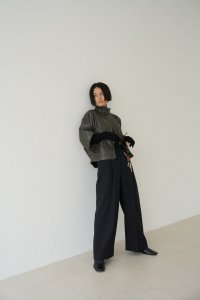 IFMEH       Gabardline tack trousers・ black