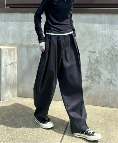 画像5: IFMEH       Bicolor curve pants・ gray × (bicolor) navy