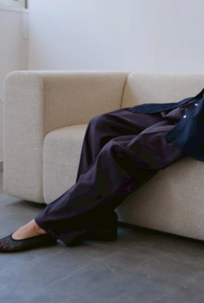 画像2: IFMEH       Bicolor curve pants・ gray × (bicolor) navy