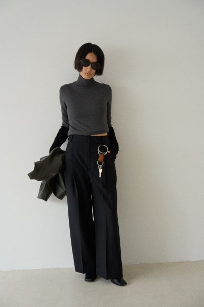 画像4: IFMEH       Gabardline tack trousers・ black