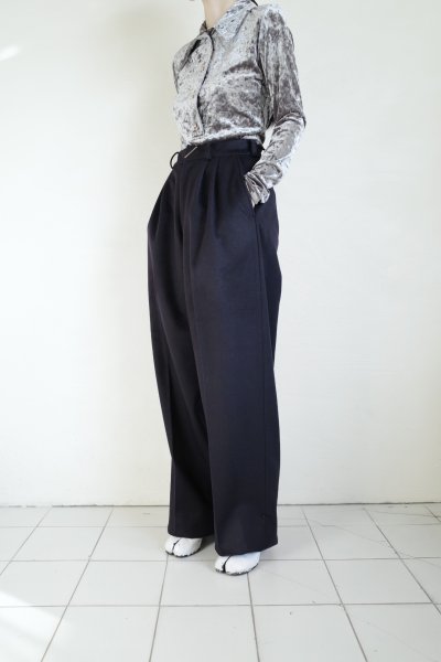 画像10: SUÉSADA       Cashmerewool 2tuck slacks ・navy