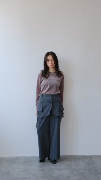 IFMEH       Sheer velour tops・gray