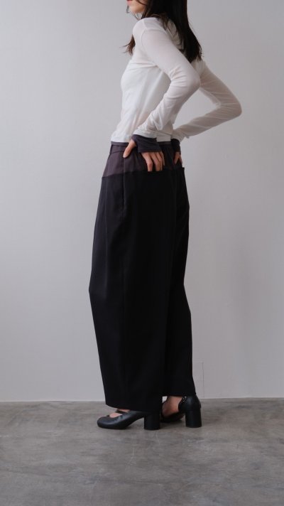 画像5: IFMEH       Bicolor curve pants・black× (bicolor) gray