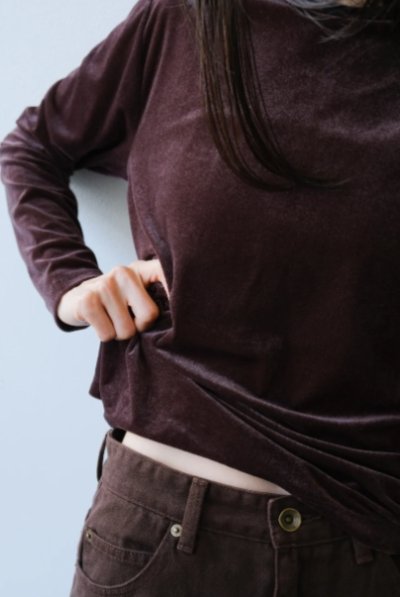 画像9: IFMEH       Sheer velour tops・brown