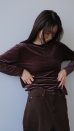 画像2: IFMEH       Sheer velour tops・brown (2)