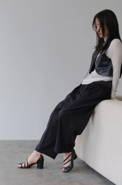 画像3: IFMEH       Bicolor curve pants・black× (bicolor) gray