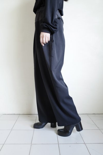 画像11: IFMEH       Bicolor curve pants・black× (bicolor) gray