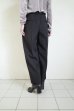 画像13: IFMEH       Gabardline tack trousers・ black (13)