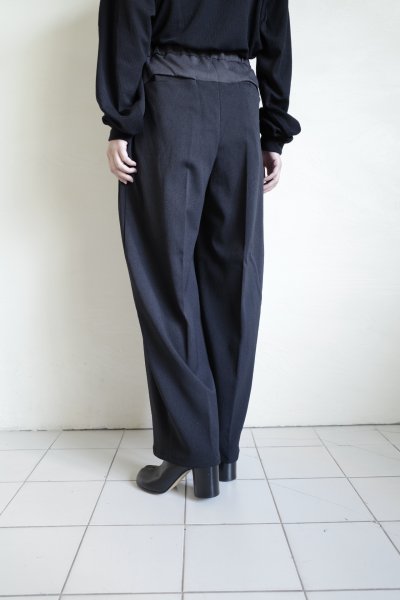 画像12: IFMEH       Bicolor curve pants・black× (bicolor) gray