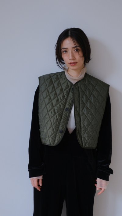 画像6: IFMEH       Quilting short vest・khaki