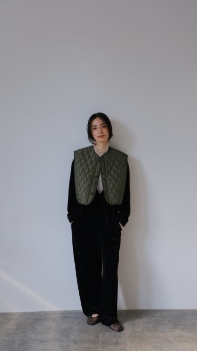 画像2: IFMEH       Quilting short vest・khaki