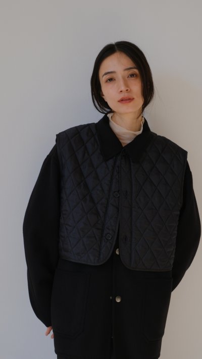 画像8: IFMEH       Quilting short vest・black