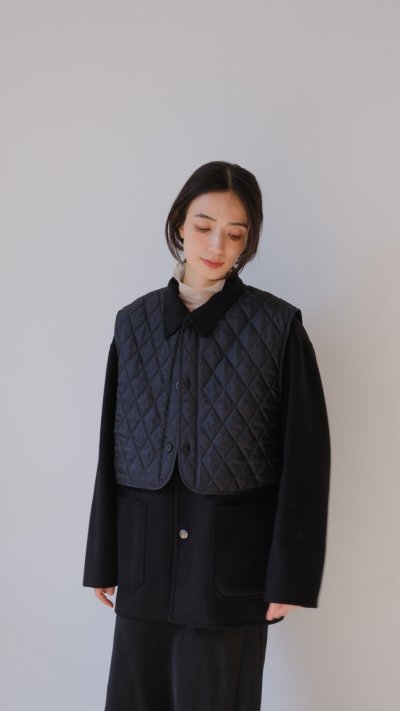 画像3: IFMEH       Quilting short vest・black