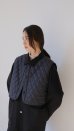 画像10: IFMEH       Quilting short vest・black (10)